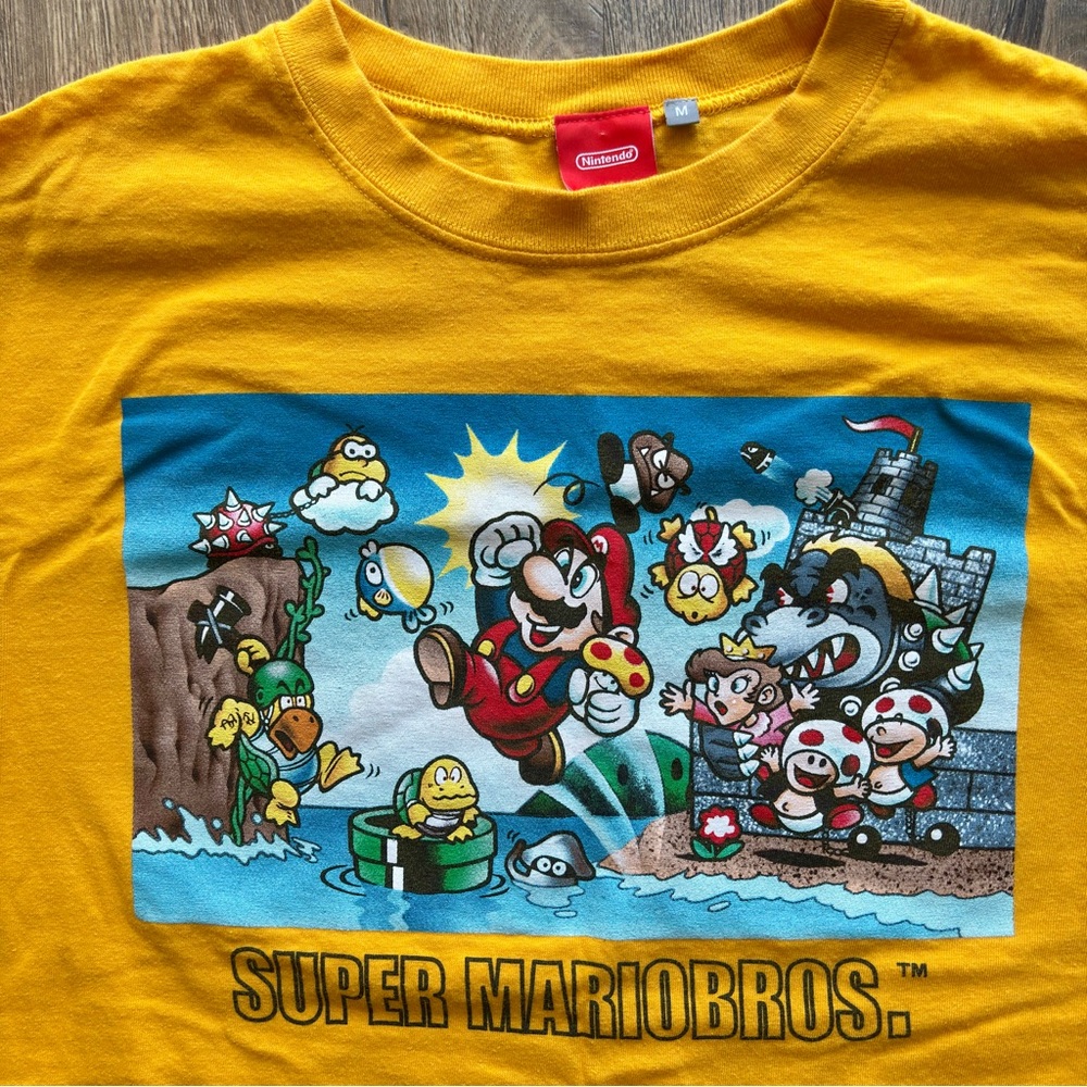 Nintendo Super Mario Bros. Japan Yellow Rare Shirt